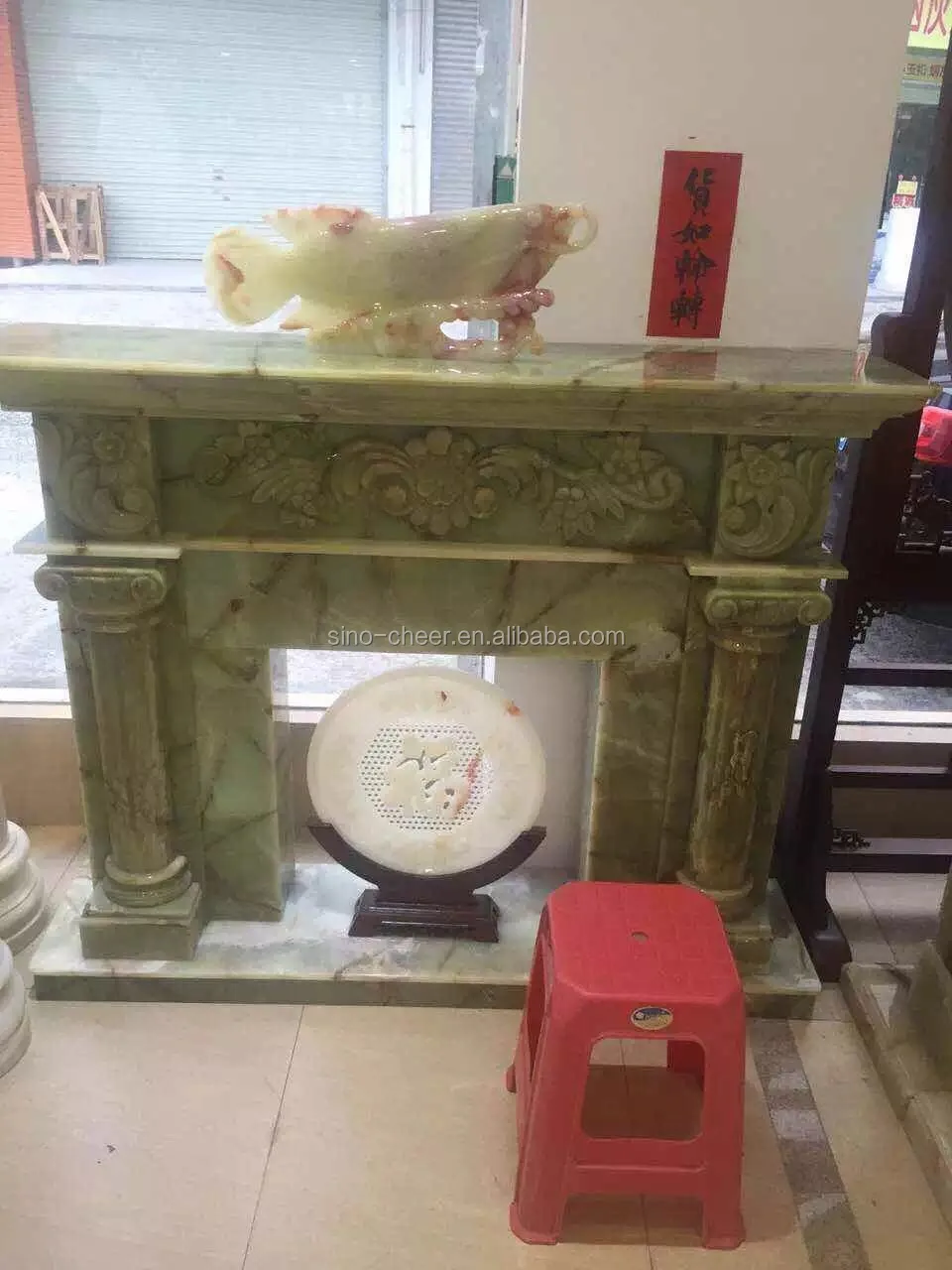 Popular Home Stone Decoration Marble Antique Fireplace French