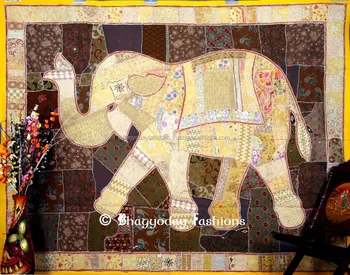 Elephant Wall Hanging indian wall hanging decorative elephant patchwork sequins handmade Elephant Wall Hanging indian wall hanging decorative elephant patchwork sequins handmade
