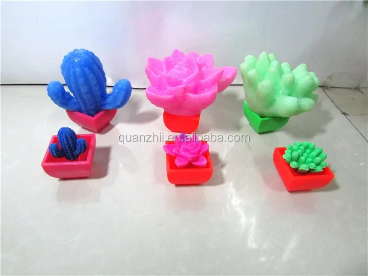 New Arrival Colorful Cute Growing And Expanding Artificial Cactus And