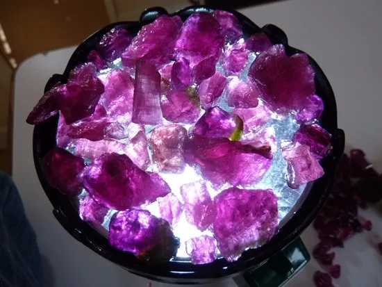 天然aaa 电气石多色混合形状切割松散宝石