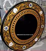 Inlaid Work On Black Marble Table Tops