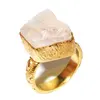 Rough gemstone rings