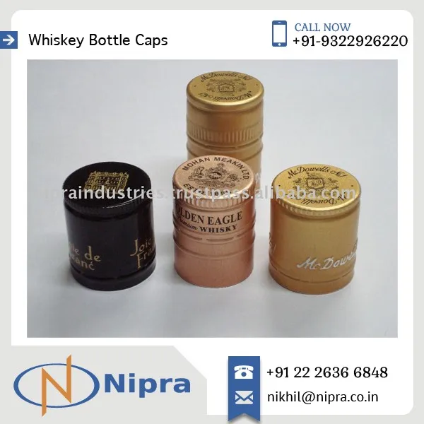 Multicolour Hard Material Made Whiskey Bottle Cap For Bulk Purchase