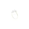 Cubic Zircon Zig Zag 14K Yellow Gold Ring New Collection Expensive Fashion Jewelry