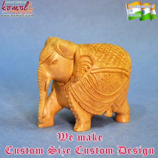 Wooden Hand Carved Elephants Indian Souvenir Elephant Articraft Handicraft Buy Hand Carved