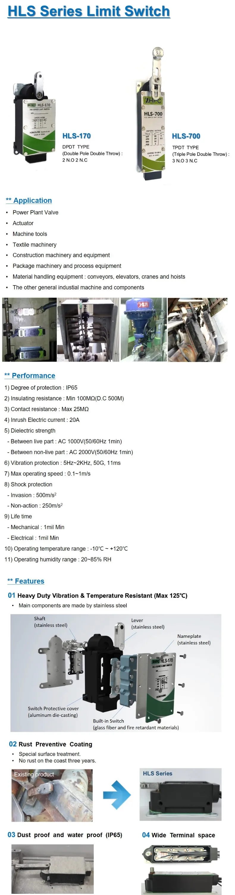 Limit Switch / High Temperature Resistant Limit Switch / Safety