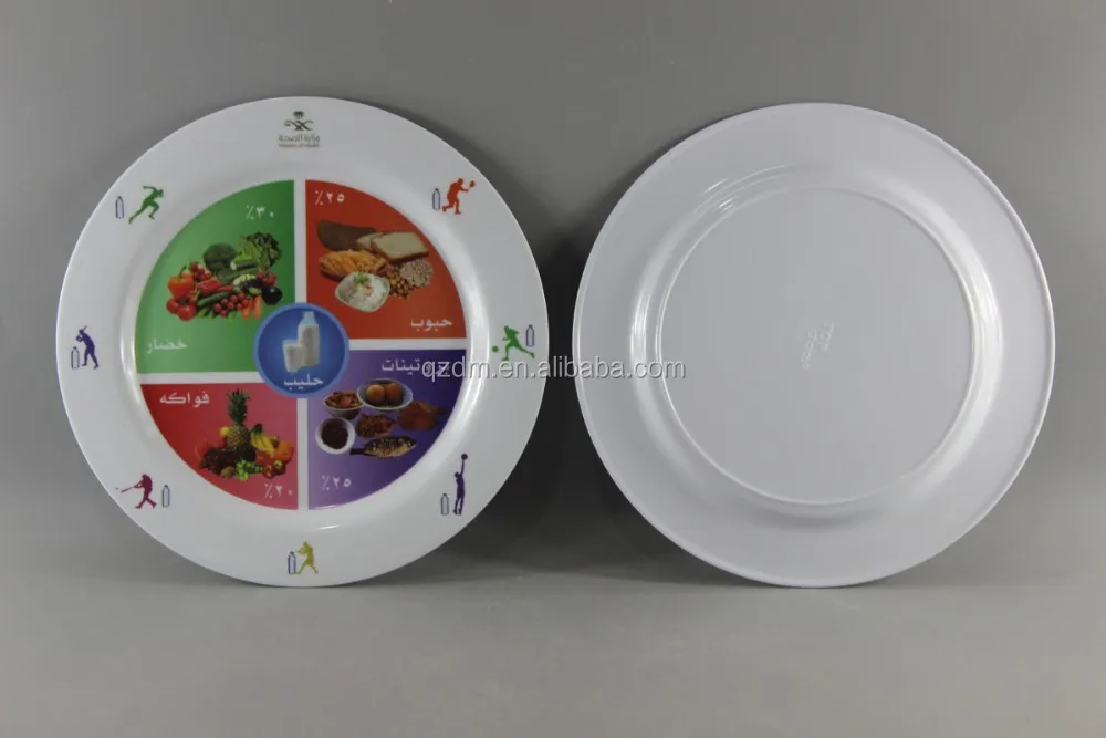 9 Inch Melamine Plastic Dinner Plate For Camping