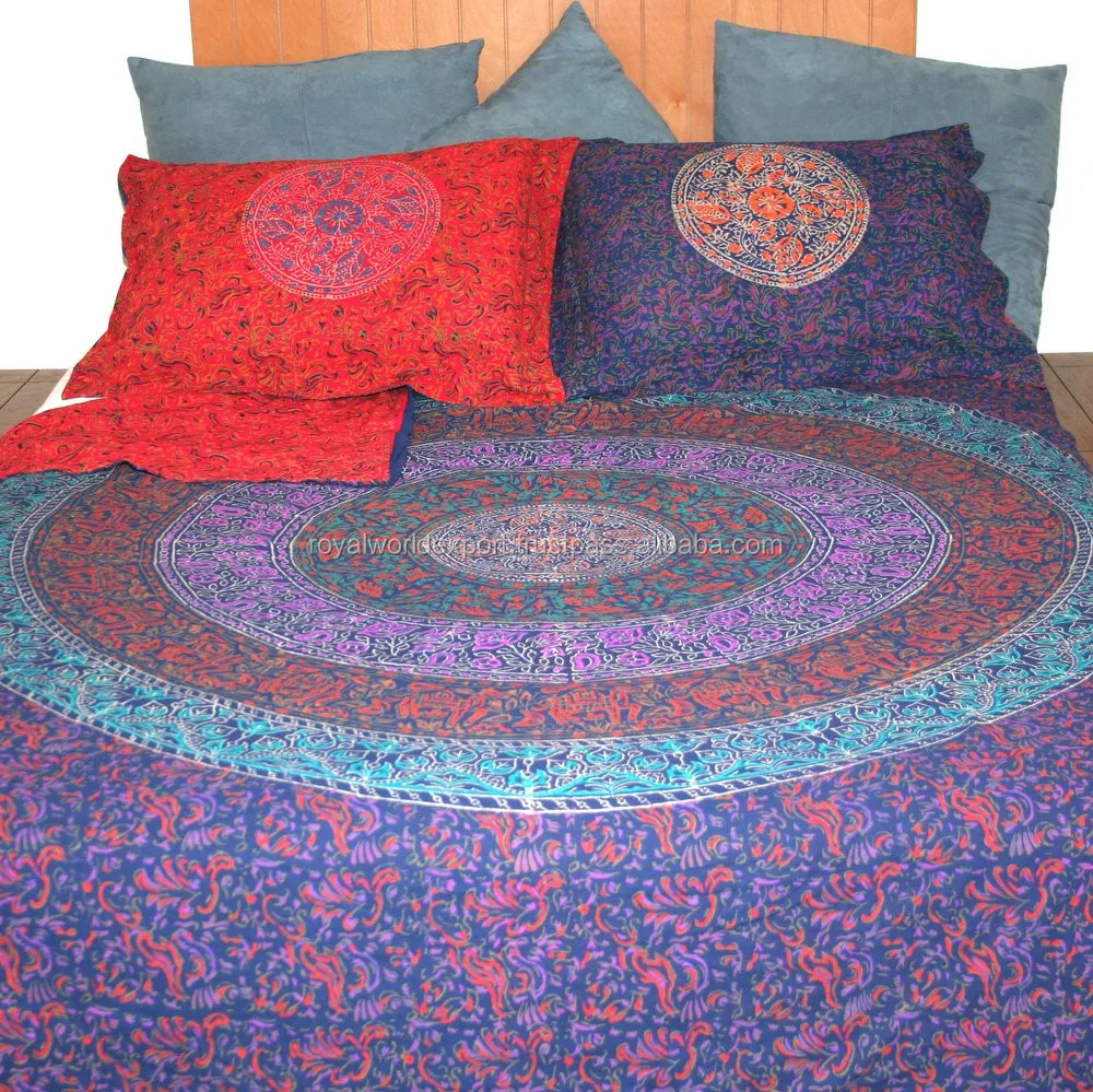 New Indian Printed With Screen Or Pigment Color Print Mandala King