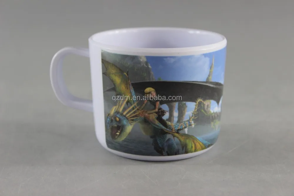 Cool Design Melamine Milk Cup With Handle For Boy