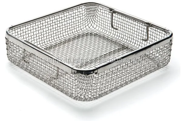 Wire Mesh Basket With Lid Stainless Steel,Size 405 X 250 X 70 Mm ...