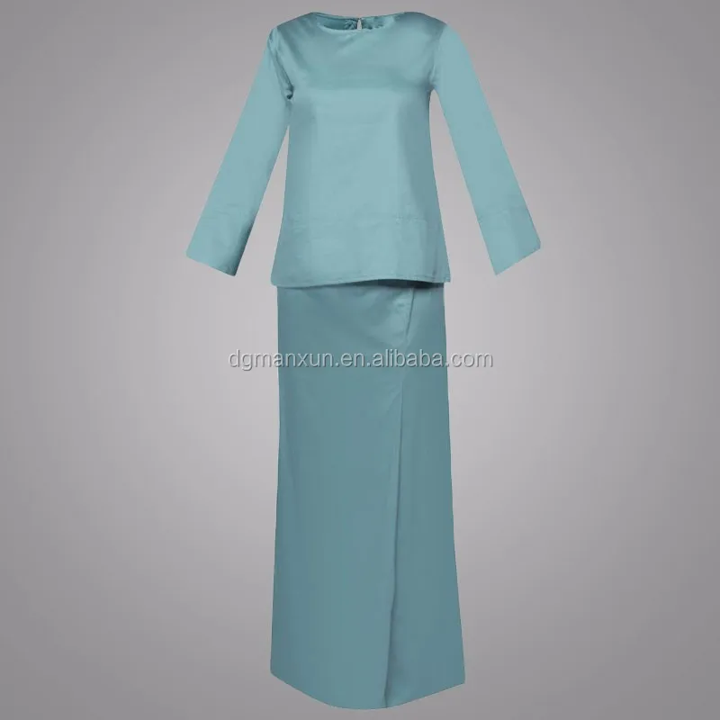 Desain Terbaru  Baju  Muslim Polos Baju  Kurung  Malaysia 