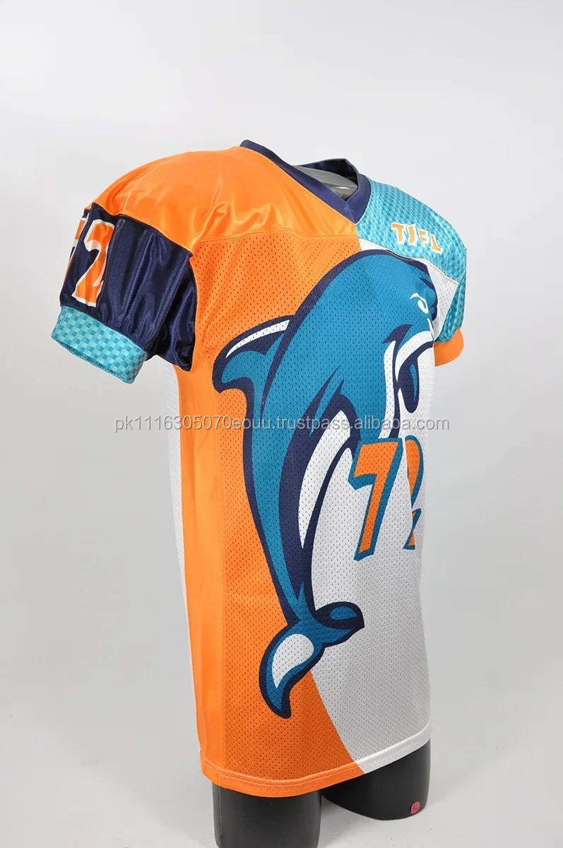 Black And Orange Sublimated American Football Uniform/sublimation