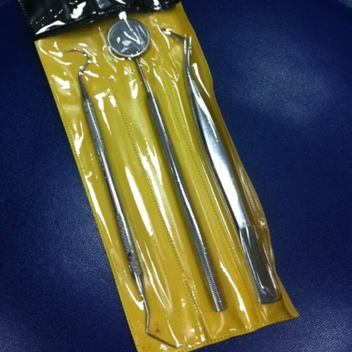 Stainless Steel Dental Basic Examination Kit Contains Tweezer Explorer