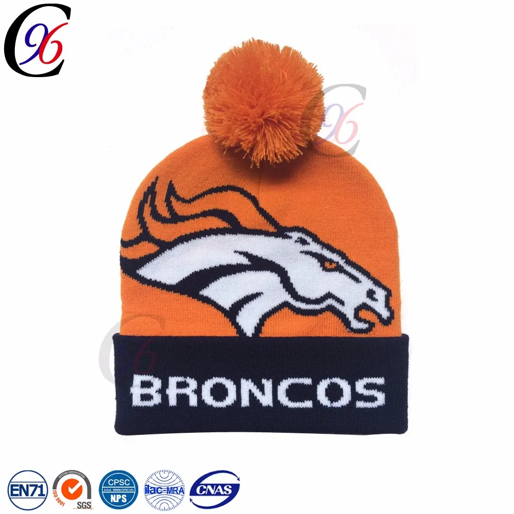 Chengxing high quality custom winter outdoor wholesale crochet bobble pom acrylic cheap made beanie free hat knitting patterns