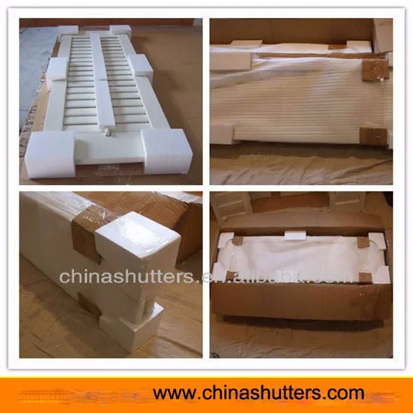 China new design window shutters components customized wooden shutter louver