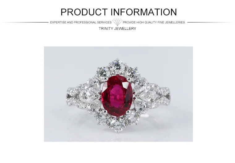 Gold Genuine Real Diamond Ruby Ring, High Quality Gemstone Engagement Rings Jewelry for men women