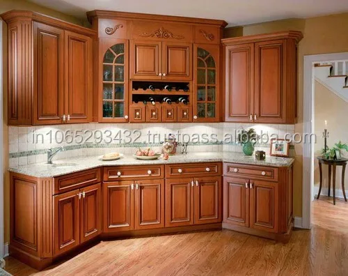 Armario De La Cocina Moderna De Madera - Buy Armario De Madera De Teca