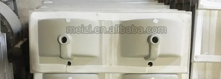 Bathroom cabinet double wash basin