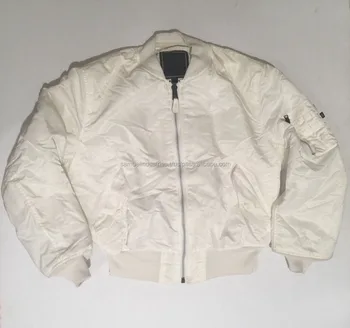 Sublimated Satin Bomber Jacket White Ma 1 Bomber Jacket Tan White Color Bomber Jacket Bright Color Satin Bomber Jacket Buy Custom Leather Bomber Jacket Plain White Bomber Jacket With Zipper Sleeve European Design Army Casual Outdoor Airforce
