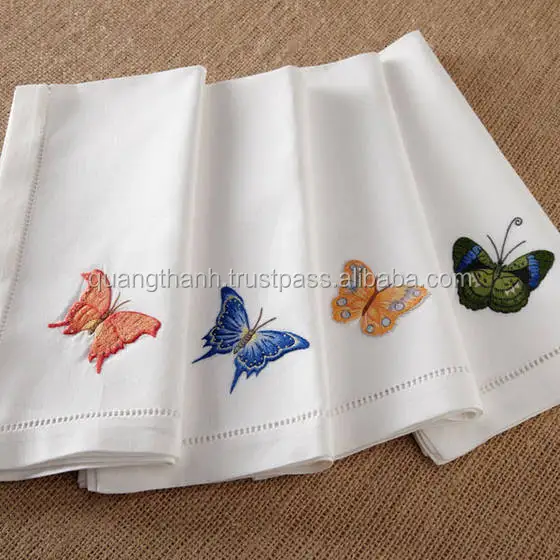 vietnam machine packaging Napkin,Linen Napkin,Hemstitch Buy   Hand Embroidery Napkin