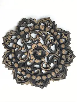 Wood Carved Wall Decor lotus in black wood panels,wood sculpted wall panel,wood wall Wood Carved Wall Decor lotus in black wood panels,wood sculpted wall panel,wood wall