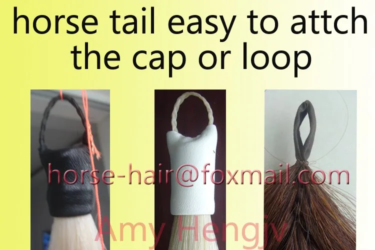 Blunt Cut False Horse Tail Hair Extension For Horse Racing With Cap Or