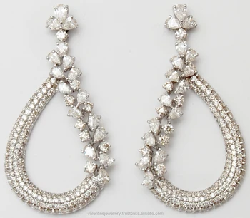 Amazingly Beautiful Diamond Earrings Pear And Round Cut Amazingly Beautiful Diamond Earrings
