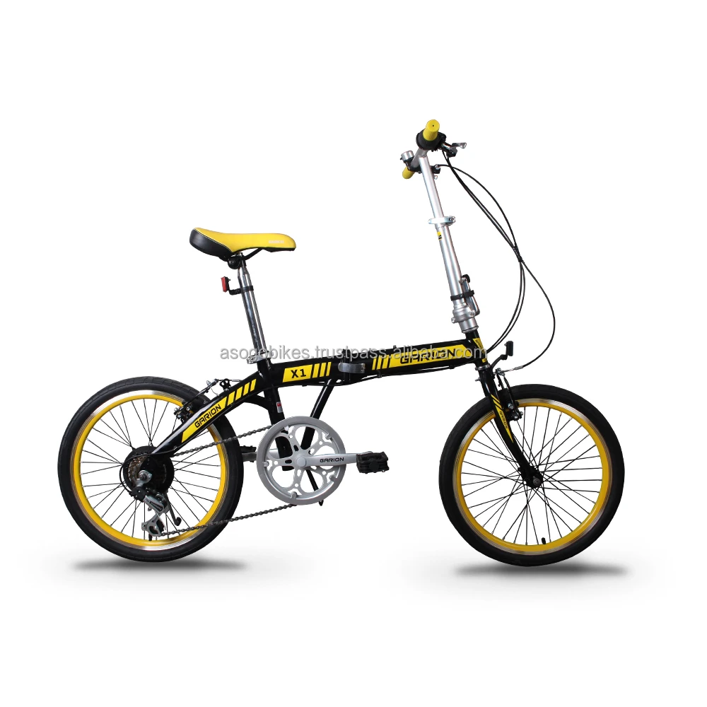 folding bike yellow