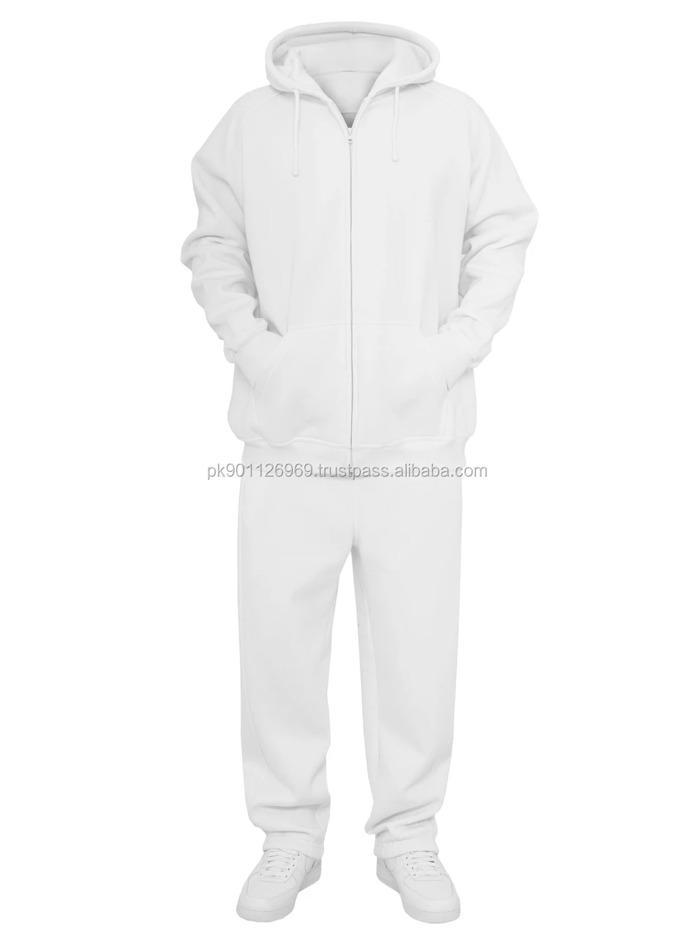 white cotton tracksuit
