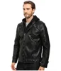 Wholesale Andrew Marc New fameA Distressed Men Moto Leather Jacket with Removable Bib Hoodie