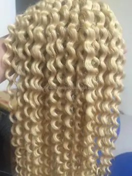 Vietnamese Blonde Deep Curly Hair Machine Weft Hair/no Tangle/no Shedding / Still Come Back ...