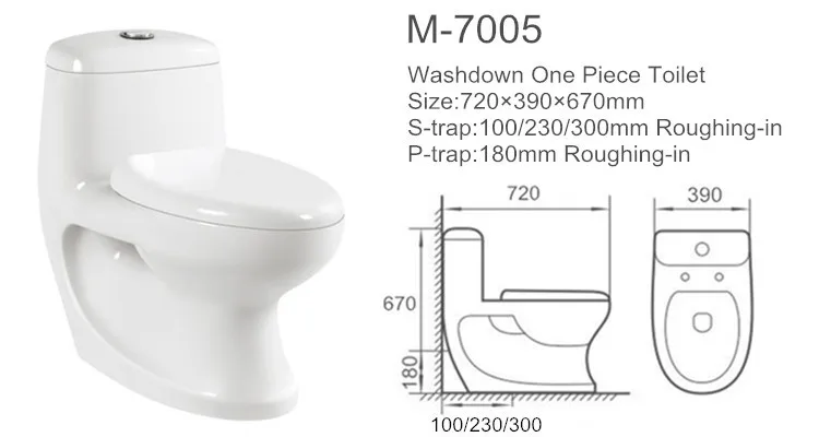 Guangdong ceramic outlet 4inch standard size western toilet price