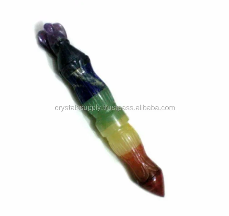 Chakra Spiral Crystal Healing Wands Wholesale Crystal Healing Stick Massage Wand From Online