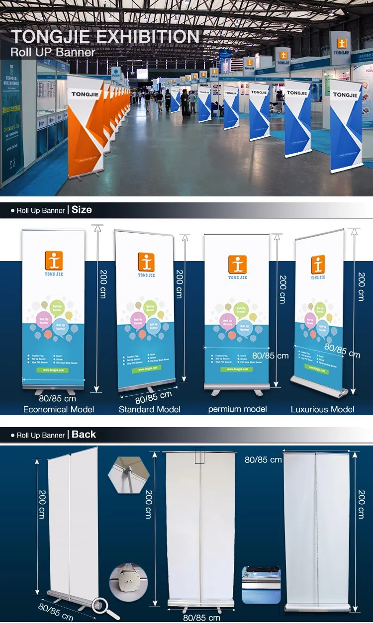 ROLL POP UP STAND 200CM ROLLER BANNER PULL EXTRA WIDE 2M 