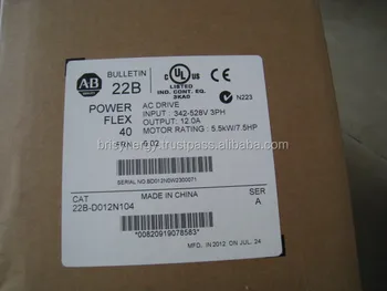 22b-d012n104 Allen Bradley Inverter /powerflex 40 Ac Drive,480vac,3ph