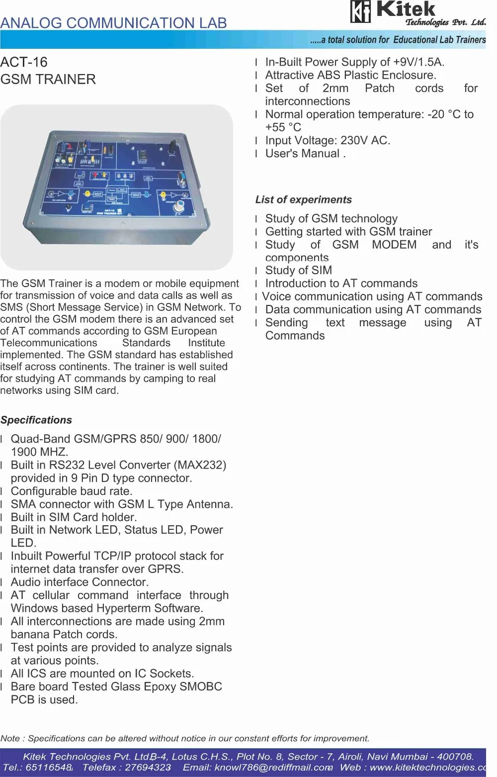 Mobile Phone Trainer Kit Didactic Trainer Equipment / Gsm Phone Buy