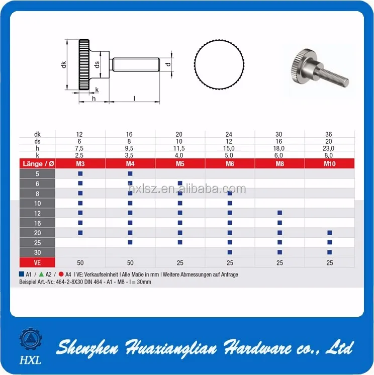 5/ pieza Tornillos Forma alta M3/ a M6/ DIN 464/ Acero Inoxidable A1
