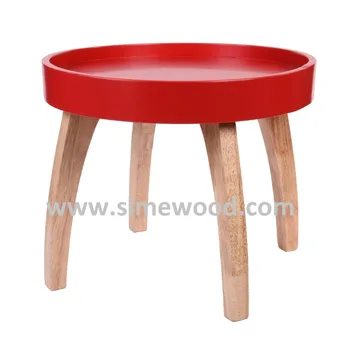 Round Red Wooden Coffee Table Living Room Side Round Red Wooden Coffee Table Living Room Side