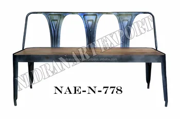 Vintage Iron Metal Cello Design 3 Seater Bench With Wooden Top Decorative Benches Indoor Wrought Vintage Iron Metal Cello Design 3 Seater Bench With Wooden Top Decorative Benches Indoor Wrought