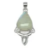 Fashionable Rainbow Moonstone_Pearl Oval Shape Bezel Setting 925 Sterling Silver Pendant, Wholesale Gemstone Gifted Jewelry