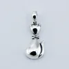Sterling Silver Pendants Cute Cat With Ribbon Back View
