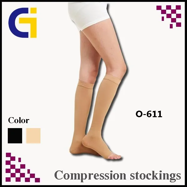 (Class 2) For Varicose Open toe Lycra Shank High Compression Stockings.jpg