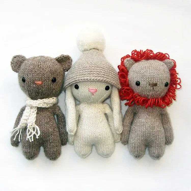 knitted plush toys