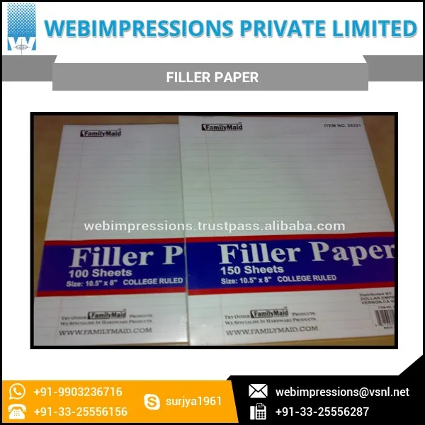 Wide Ruled Filler Paper With 3 Hole Punch And Microperforation Buy High Quality Filler Paper