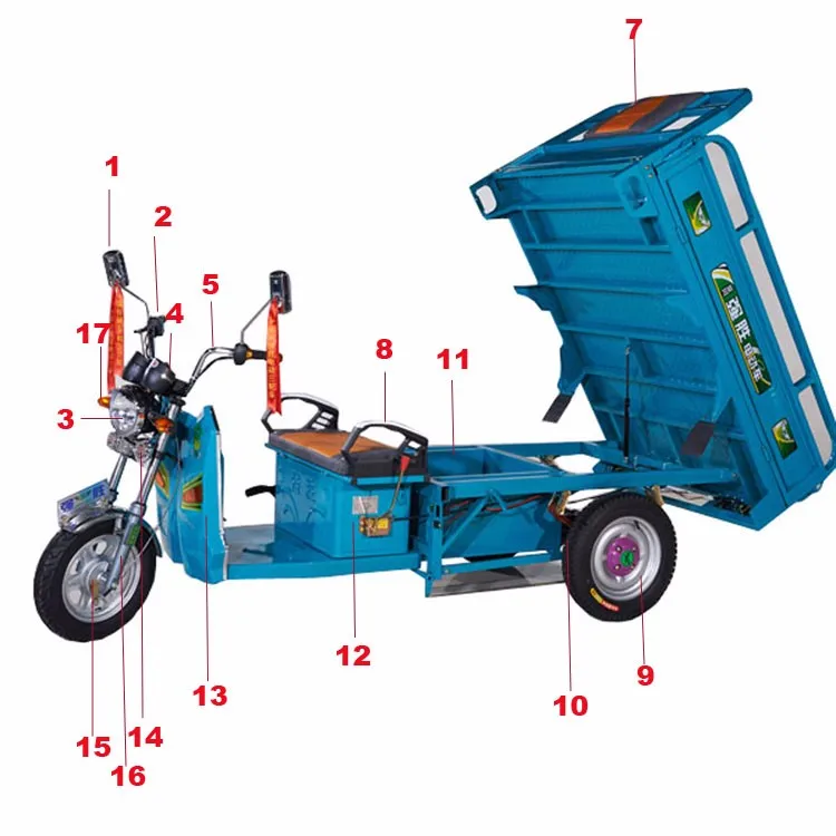 Cargo Electric Tricycle Battery Operated Loader