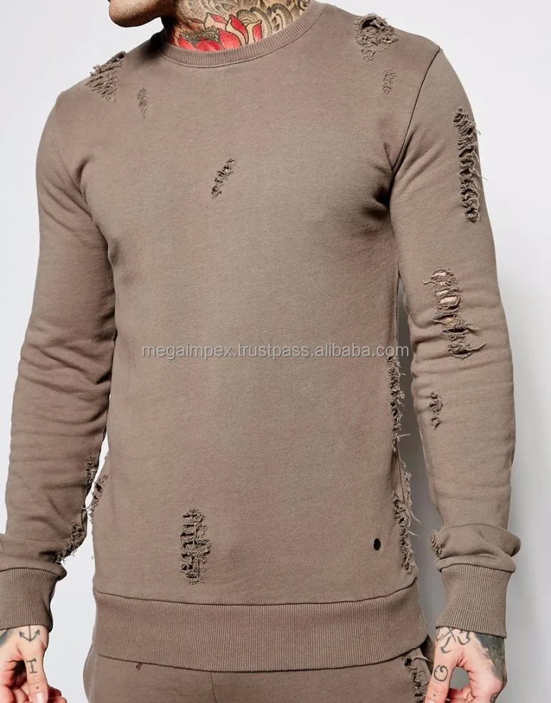 distressed sweatshirts