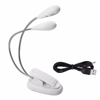 Adjustable Battery Usb Rechargeable Led Reading Light Clip On