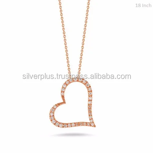 Solid 18k Rose Gold Natural Diamond Heart Necklace Buy Solide Herz Anhanger Halskette Gold Diamant Herz Halskette Gold Diamant Herz Anhanger Product On Alibaba Com