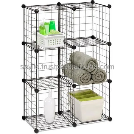 12 WHITE wire storage cube plastic connectors mesh snap mini push grid FREE SHIP