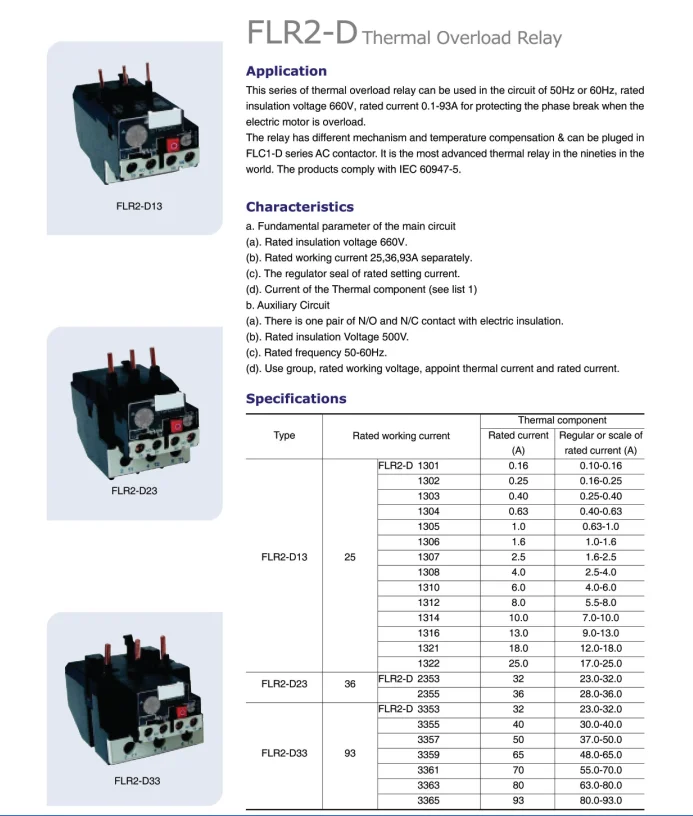 FLR2-D33 thermal overload relay telemecanique thermal overload relay